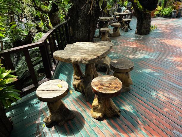 istock wooden chair table 2170813170