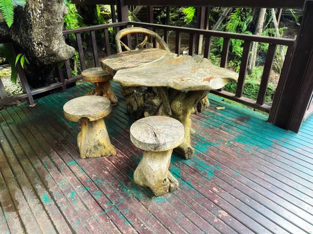 istock wooden chair table 2170813224