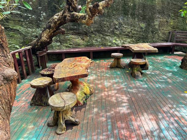 istock wooden chair table 2170813264