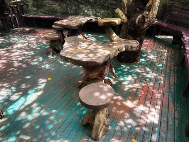 istock wooden chair table 2170813286