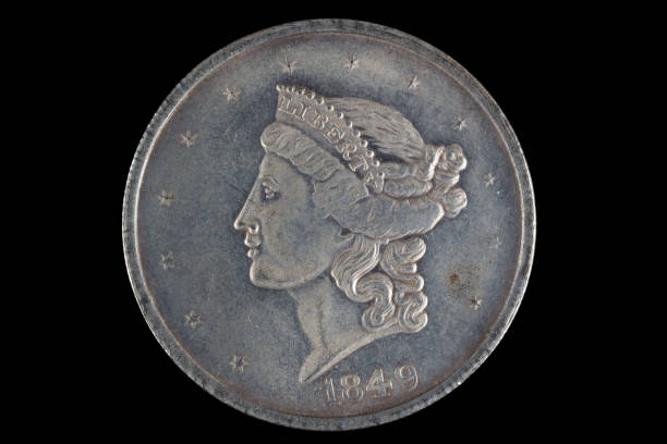 istock Old west period 1849 year US silver dollar coin 2170815465