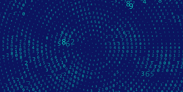 Rational Numbers Background Design Abstract Background Numbers In Radial Style On Blue Digital Banner Data ...