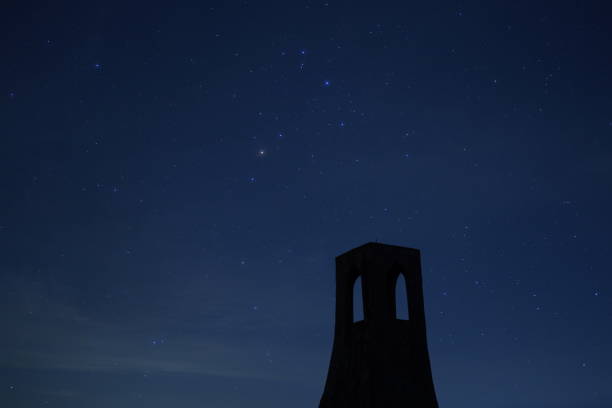 The tower is beautiful under the summer night sky