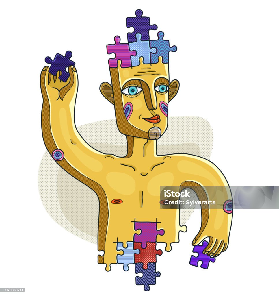 Self Making Man Ilustración de Selfmade Person Vector Concept Illustration Of A Man ...