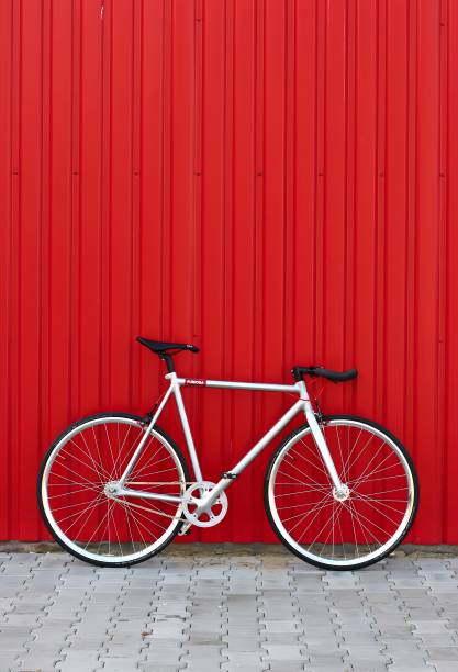 istock Bike on red background 2170830565