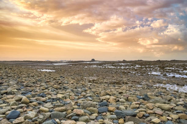 Saint-Jean-du-Doigt in north Brittany, sunny beach, in the Finistere