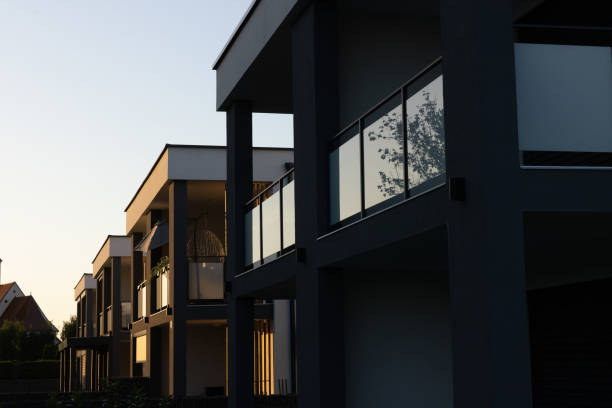 Contemporary Home Design as Evening Falls