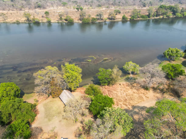 istock Serene Kafue River Resort Aerial View 2170832227