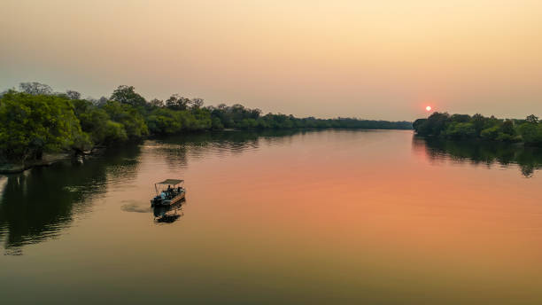 Serene Sunset River Cruise on Kafue River