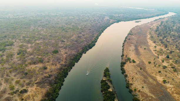 istock Serene Kafue River Boat Cruise in Lush Landscape 2170832277