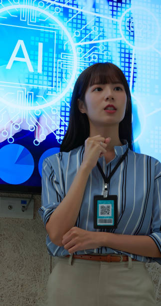 istock businesswoman doing AI presentation 2170833277