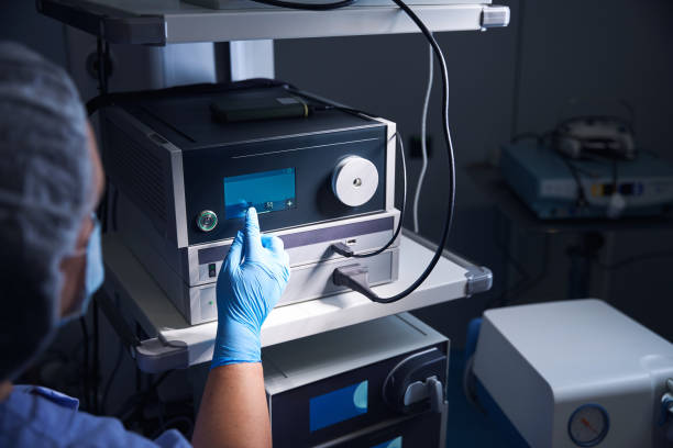 istock Medical staff adjusting settings on surgical equipment 2170834305