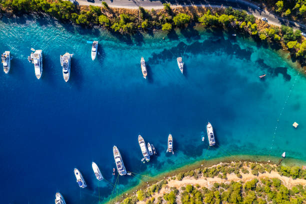 Paradise Bay (Turkish: Cennet Koyu) in Bodrum. Mugla, Turkey.