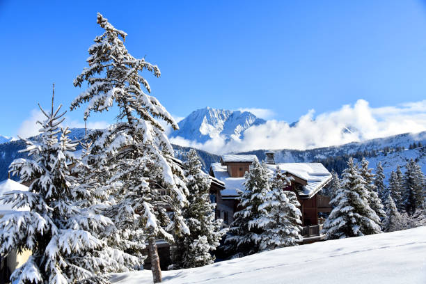 istock Courchevel ski resort view by winter 2170836685