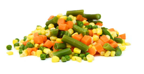 istock Fresh mixed vegetables on white. Golden mix. 2170838429