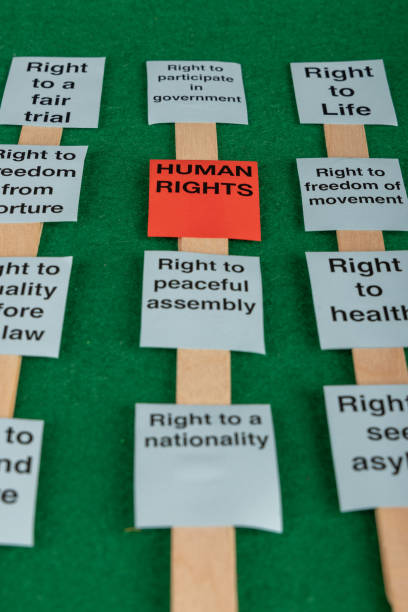 istock Red and Green Human Rights Signs Displayed Horizontally 2170839672