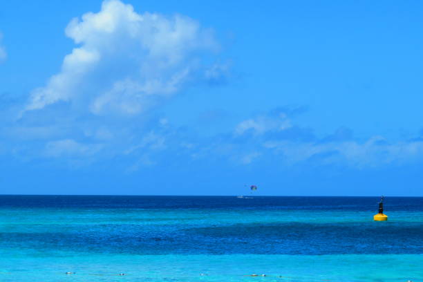 The turquoise blue waters of Grand Turk on a bright summer day