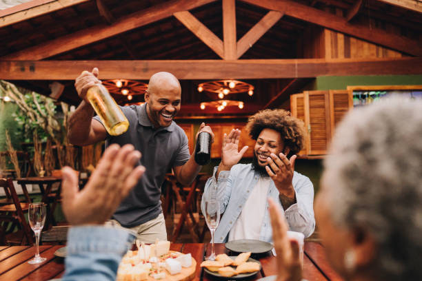 istock Friends having fun on a restaurant 2170840524