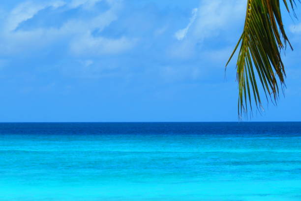 The turquoise blue waters of Grand Turk on a bright summer day