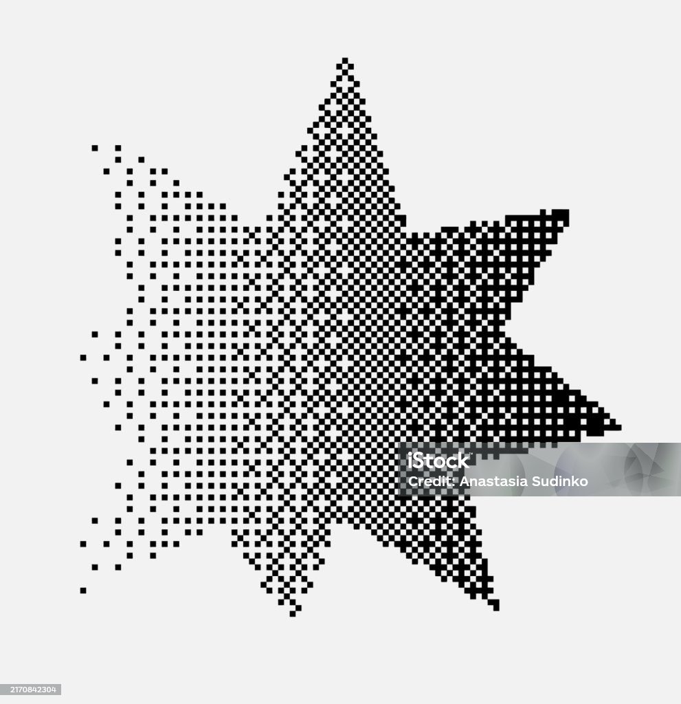 Bitmap Raster Star Image Playful Abstract Explosion Gradient Star Set Of Bitmap Playful Shape ...