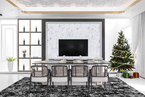 istock Christmas Or New Year Festive Table Setting 2170852328