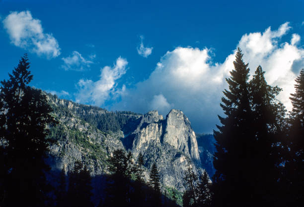 Yosemite NP - Valley Late Afternoon - 1978. Scanned from Kodachrome 25 slide.