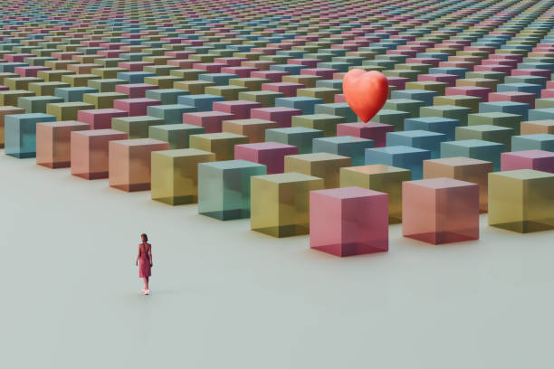 istock Young woman walking in VR environment 2170866539