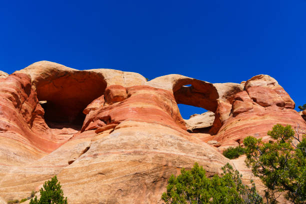 Footpath in Arches National Park. Park Avenue Rock Formations.