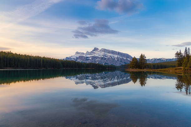 istock Two Jack Lake Reflections In The Summertime 2170870295