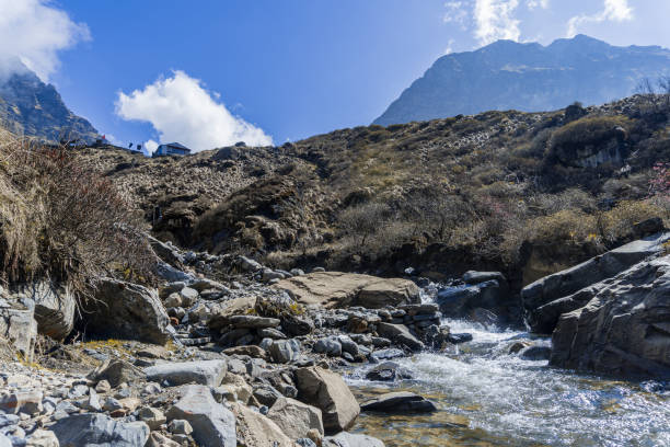 istock mountain in nepal, waterfall in nepal, waterfall in mountain 2170883244