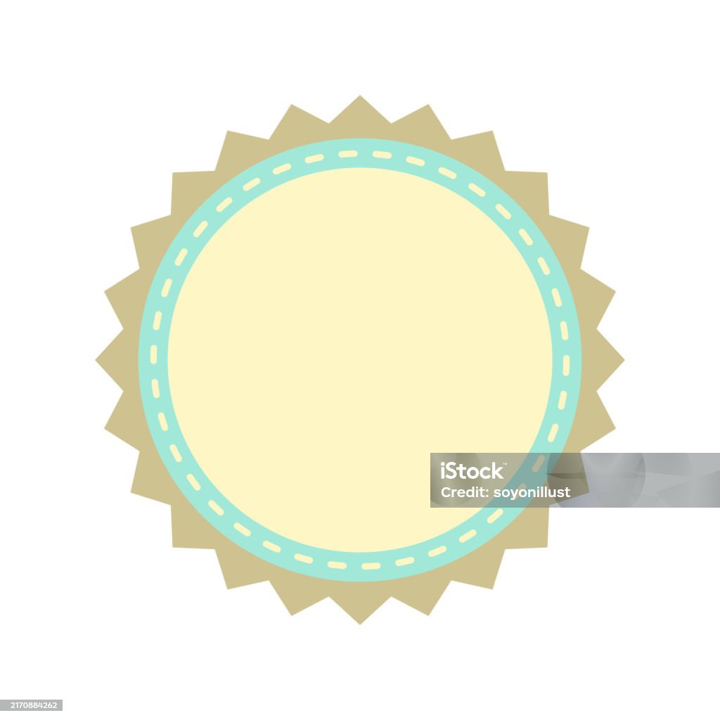 Blue Round Tag Cute Blue Round Label Isolated On A White Background Stock Illustration ...