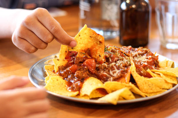 istock nachos with spicy beef sauce. 2170886356