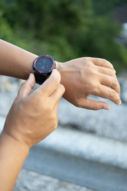 istock Man measuring heart rate on her smartwatch. 2170887352