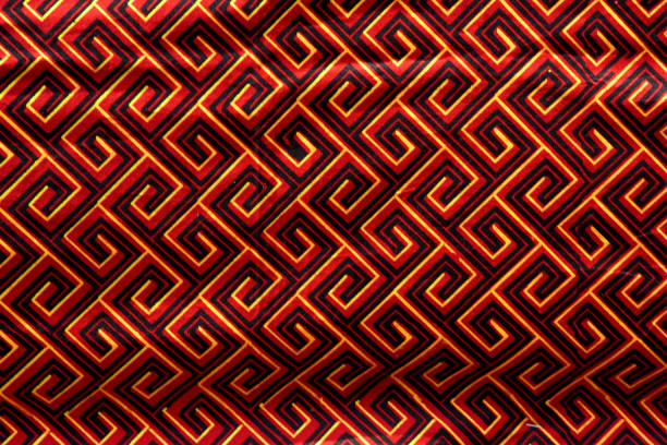 Ethnic pattern from Toraja South Sulawesi Indonesia. Traditional Asian shape and texture.