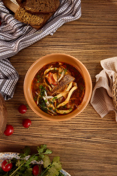 istock Authentic Beef Lagman Soup with Fresh Vegetables and Herbs 2170896247