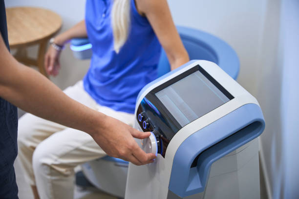 istock Patient preparing for diagnostic procedure on medical chair 2170897651