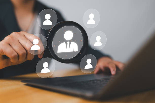 istock Human resource management (HR) concept. recruitment, leadership and teambuilding. Search and select candidates for jobs. Process of recruiting people to work for the organization 2170898504