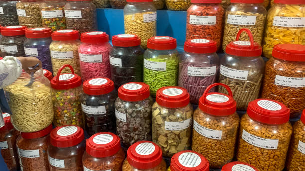 istock display rack for various kinds of snacks in jars for sale 2170904051