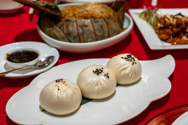 istock Chinese steamed pork buns on the table 2170905457