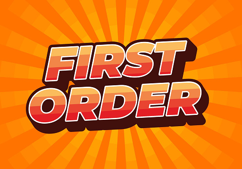 First Order Text Effect In 3d Style With Modern Colors Stock ...
