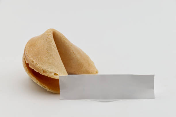 istock Chinese Fortune Cookie with blank paper for prediction message. 2170910519