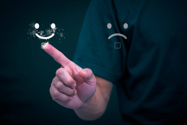 istock Customer services best excellent business rating experience. Satisfaction survey concept. user gives ratings to service experience on the online application, online marketing, and business processes. 2170920440