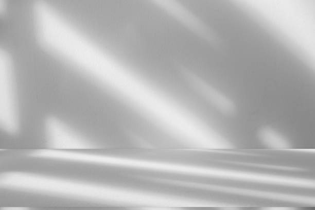 istock Studio style background wall decoration presentation uses white tones. with shadows cast from a nearby window, concept creating a decorative backdrop. 2170921365