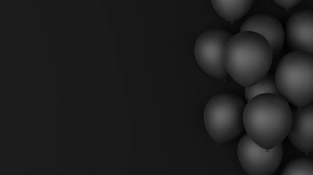 istock Balloons on black background. Black Friday. Blank. 2170921872