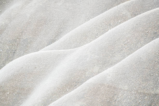 White sand hills close up. Abstract natural background. Sandstone rock formations in Cappadocia, Turkey.