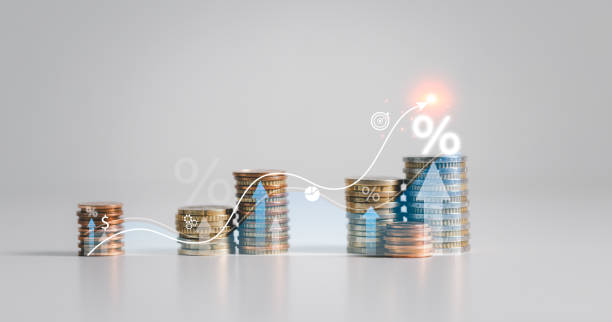 istock Finance chart showed a significant increase in stock market profits, driven by higher interest rates and steady growth in money investments. finance, growth, increase, interest, money, profit, stock. 2170926050
