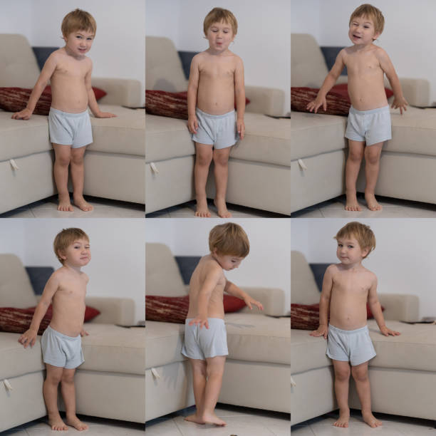 istock Little boy in underpants in several poses - collage 2170932920