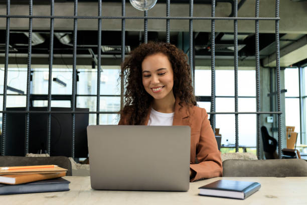 istock Coworking and work in office concept with young woman 2170933940