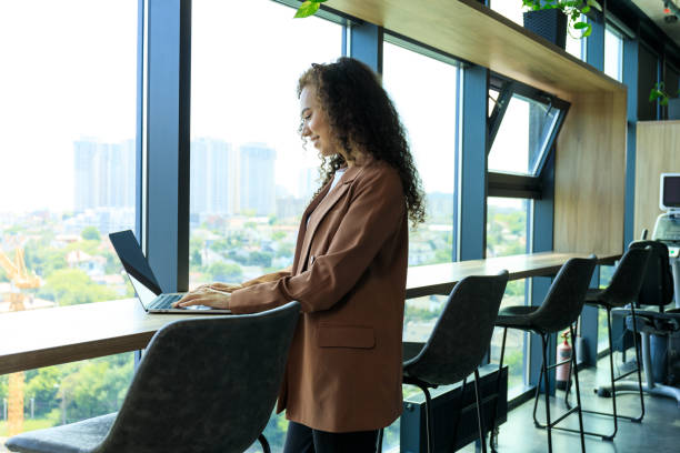 istock Coworking and work in office concept with young woman 2170934442