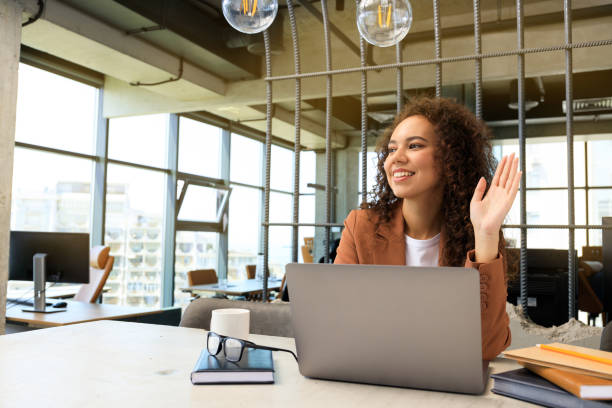 istock Coworking and work in office concept with young woman 2170935875